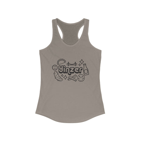 Women's Racerback Tank - Yinzer Icon Doodles Fitted Tank Top With Curved Hem Tank Top - YinzerShop