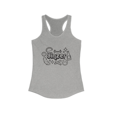 Women's Racerback Tank - Yinzer Icon Doodles Fitted Tank Top With Curved Hem Tank Top - YinzerShop