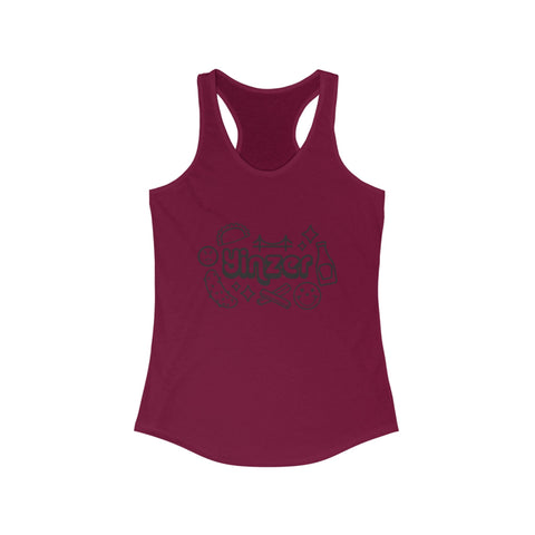 Women's Racerback Tank - Yinzer Icon Doodles Fitted Tank Top With Curved Hem Tank Top - YinzerShop