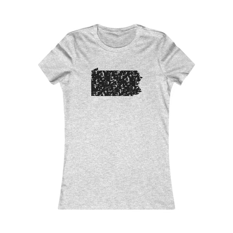 Women's Slim Fit Tee - Pennsylvania Grunge Cotton Crew Neck Stylish Shirt T-Shirt - YinzerShop