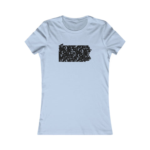 Women's Slim Fit Tee - Pennsylvania Grunge Cotton Crew Neck Stylish Shirt T-Shirt - YinzerShop