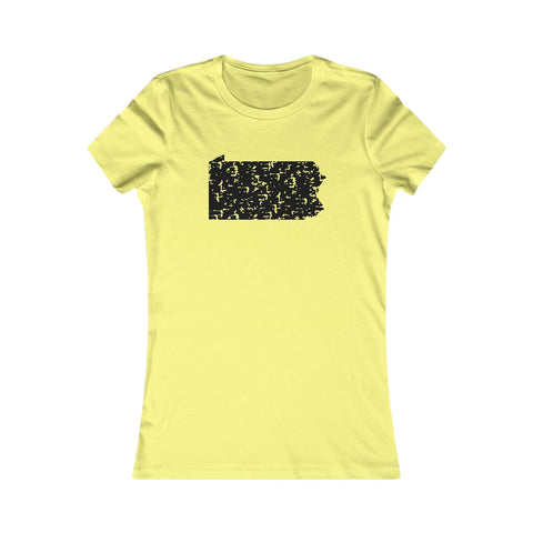 Women's Slim Fit Tee - Pennsylvania Grunge Cotton Crew Neck Stylish Shirt T-Shirt - YinzerShop