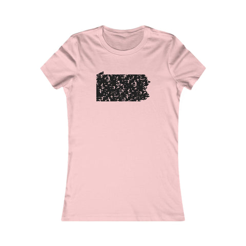 Women's Slim Fit Tee - Pennsylvania Grunge Cotton Crew Neck Stylish Shirt T-Shirt - YinzerShop