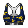 Women's Sports Bra - West Virginia Mountaineers - Logo All-Over Underwear - YinzerShop