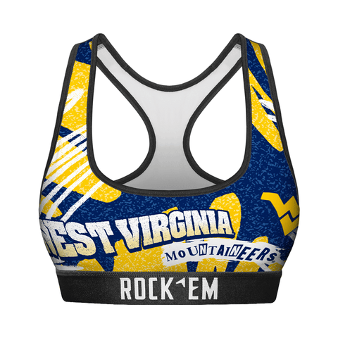 Women's Sports Bra - West Virginia Mountaineers - Team Blast Underwear - YinzerShop