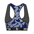 Women's Sports Bra - West Virginia Mountaineers - Twisted Wordmark Underwear - YinzerShop