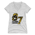 Women's V-Neck T-Shirt | Sidney Crosby Slim Fit Tri Color Shirt for Sports Women's V-Neck T-Shirt - YinzerShop