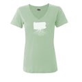 Women's V-Neck Tee - Pennsylvania State Shirt | Tri-Blend T-Shirt, Relaxed Fit Tee Women's V-Neck T-Shirt - YinzerShop