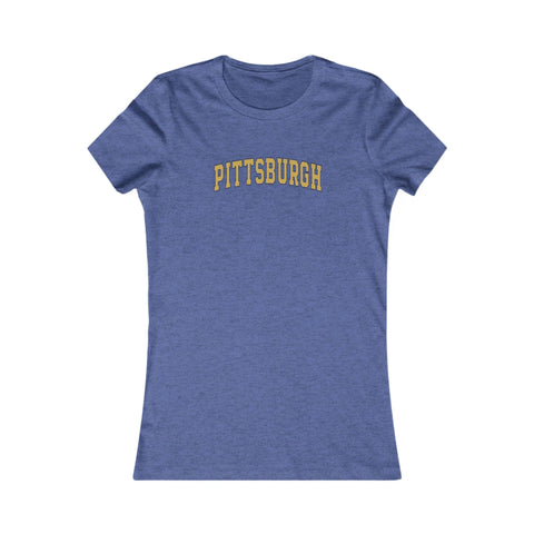 Women's Vintage Tee - Vintage Classic Pittsburgh Slim Fit Cotton Crew Neck Shirt T-Shirt - YinzerShop