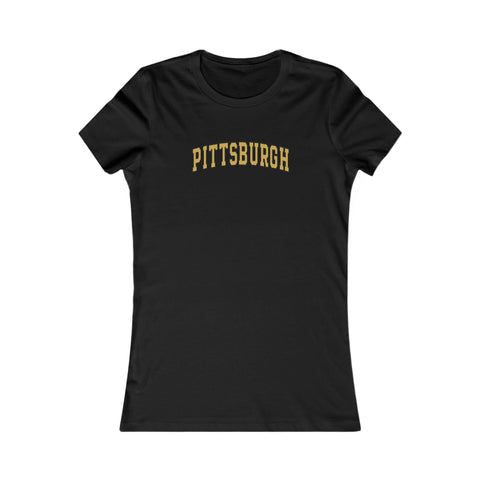 Women's Vintage Tee - Vintage Classic Pittsburgh Slim Fit Cotton Crew Neck Shirt T-Shirt - YinzerShop