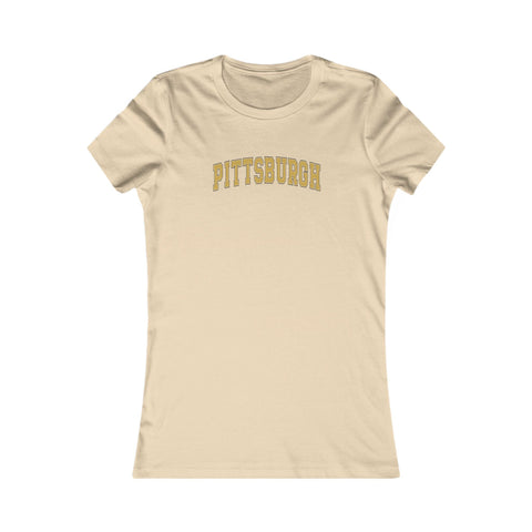 Women's Vintage Tee - Vintage Classic Pittsburgh Slim Fit Cotton Crew Neck Shirt T-Shirt - YinzerShop