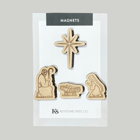 Christmas Nativity Magnets, Pack of 4