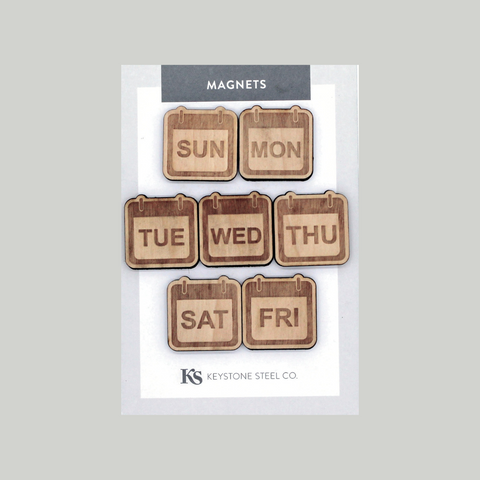 Days of the Week Magnets, Pack of 7