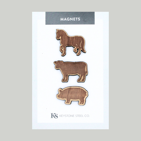 Farm Animal Magnets, Pack of 3