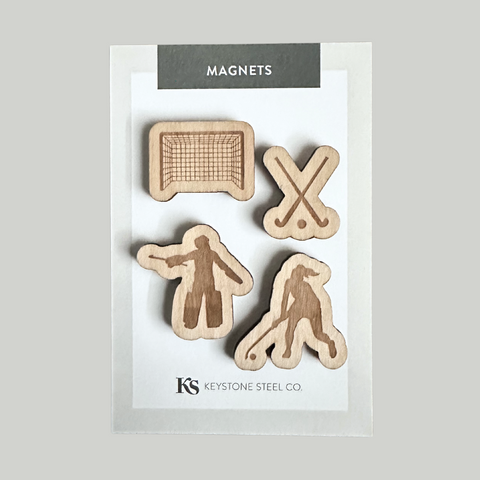 Field Hockey Sport Magnets, Pack of 4