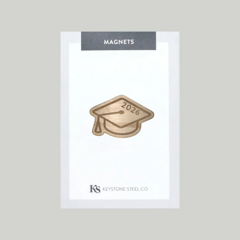 Graduation Cap Magnet – Wooden Fridge Decoration | Single Pack 1.5"