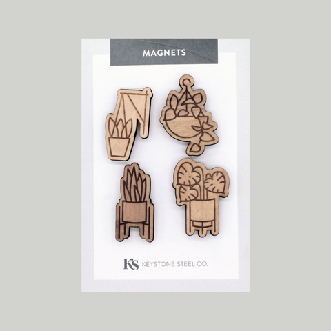 House Plant Magnets, Pack of 4