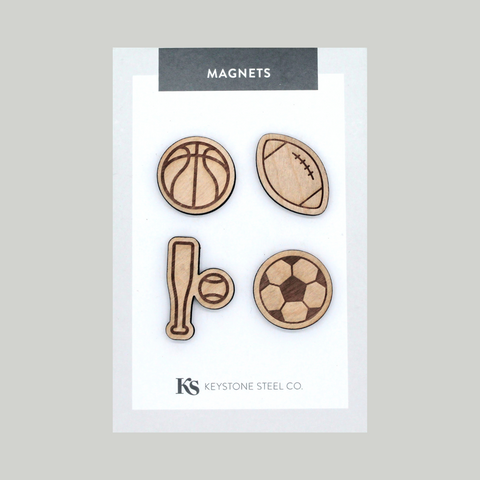 Assorted Sports Magnets, Pack of 4