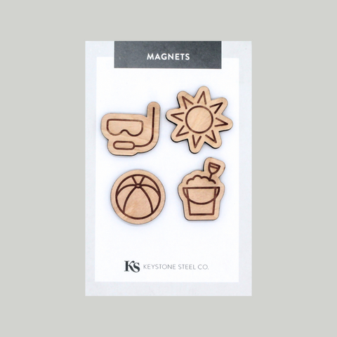 Beach Fun in the Sun Magnets, Pack of 4