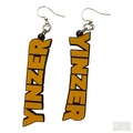 Wooden Earrings Yinzer – Lightweight Sustainable Earrings with Silver Stainless Steel Hooks Earrings - YinzerShop