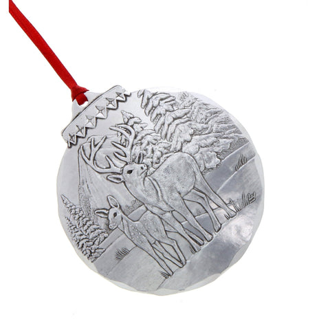 Woodland Deer Ornament – Handcrafted Aluminum Holiday Tree Decoration Ornament - YinzerShop