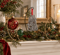 Woodland Santa Ornament – Aluminum Holiday Ornament with Austrian Crystals - YinzerShop