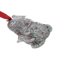 Woodland Santa Ornament – Aluminum Holiday Ornament with Austrian Crystals - YinzerShop