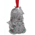 Woodland Santa Ornament – Aluminum Holiday Ornament with Austrian Crystals - YinzerShop
