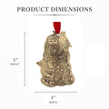 Woodland Santa Ornament – Bronze Christmas Tree Ornament with Austrian Crystals Ornament - YinzerShop