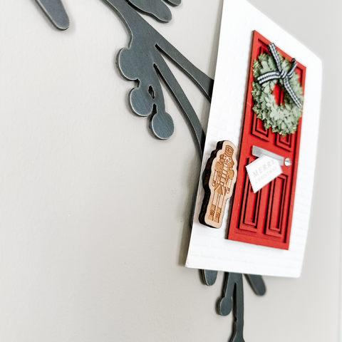 Christmas Wreath Magnetic Circle Sign