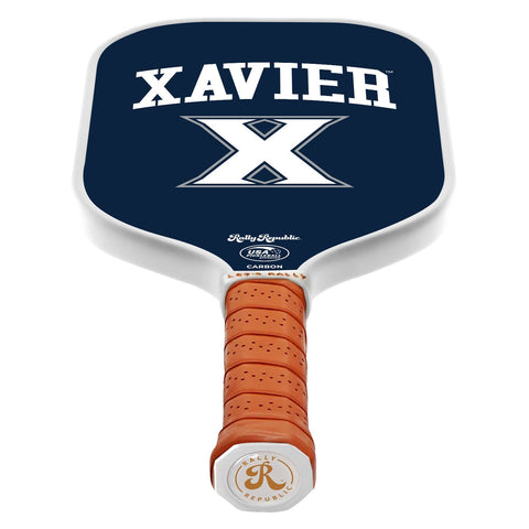 Xavier Musketeers Paddle – Licensed Pickleball Paddle With Xavier Blue Logo Pickleball Paddles - YinzerShop