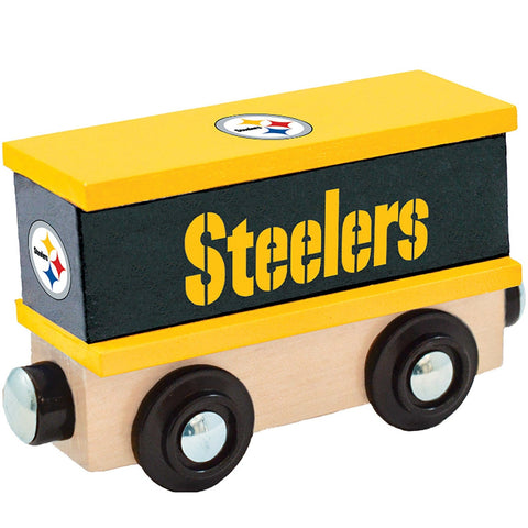 Pittsburgh Steelers Train - Hand Painted Wooden Toy Train With Magnetic Cars