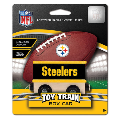 Pittsburgh Steelers Train - Hand Painted Wooden Toy Train With Magnetic Cars