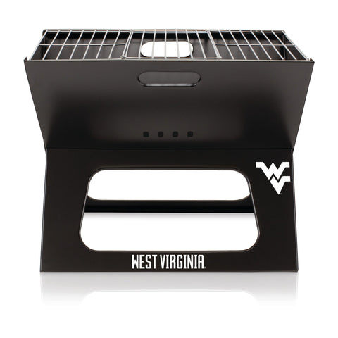 West Virginia Mountaineers - X-Grill Portable Charcoal BBQ Grill Grill Picnic Time Family of Brands Black  