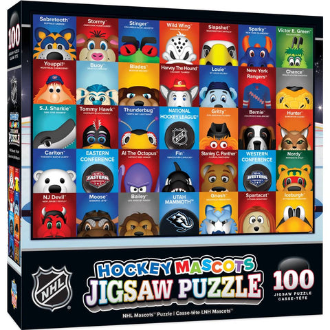 NHL Mascots Puzzle - 100 Piece Jigsaw for Kids Ages 6 | MasterPieces Puzzle Art