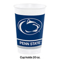 Penn State Nittany Lions 20 Oz Plastic Cups (8/Pkg) Sports Party Supplies PartyDecorations.com