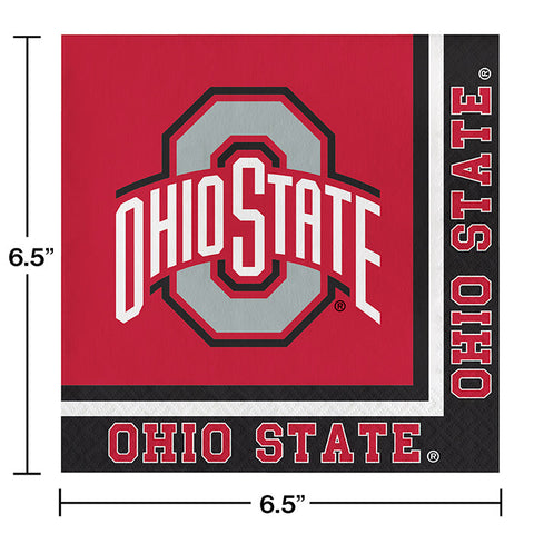 Ohio State Buckeyes Napkins (20/Pkg)