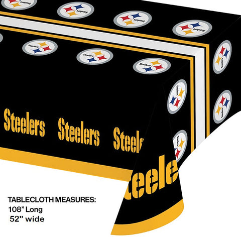 Pittsburgh Steelers Plastic Table Cover, 54" X 102"