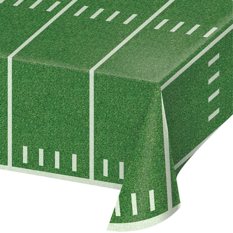 Football Field Plastic Tablecover 54" X 102"