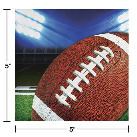 Football Party Beverage Napkins (16/Pkg)