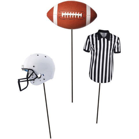 Football Diy Centerpiece Sticks (3/Pkg)