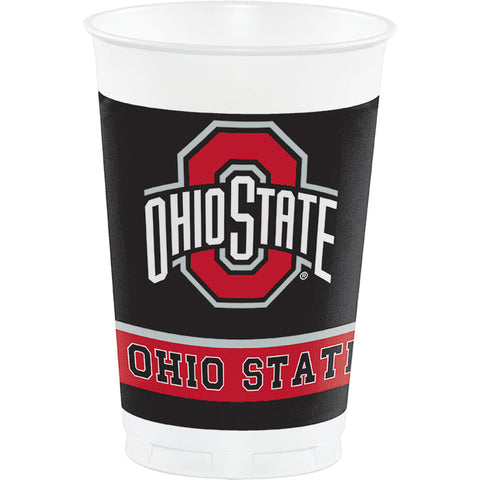 Ohio State Buckeyes 20 Oz Plastic Cups (8/Pkg)