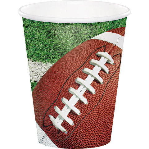 Football Party Hot/Cold Paper Cups 9 Oz (8/Pkg)