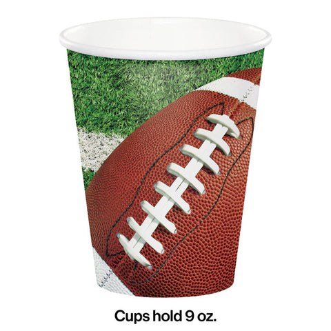 Football Party Hot/Cold Paper Cups 9 Oz (8/Pkg)