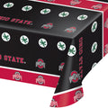 Ohio State Buckeyes Plastic Table Cover, 54"x108" Sports Party Supplies PartyDecorations.com