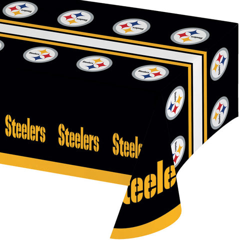 Pittsburgh Steelers Plastic Table Cover, 54" X 102"