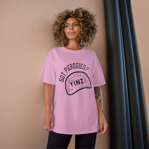 Yinz Got Pierogies? - Champion T-Shirt T-Shirt - YinzerShop
