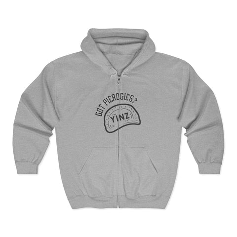 Yinz Got Pierogies? Full Zip Hoodie - Heavy Blend Unisex Hooded Sweatshirt With Spacious Pockets Hoodie - YinzerShop