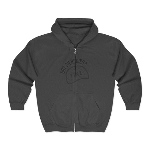 Yinz Got Pierogies? Full Zip Hoodie - Heavy Blend Unisex Hooded Sweatshirt With Spacious Pockets Hoodie - YinzerShop