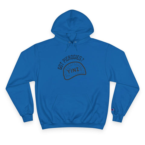 Yinz Got Pierogies? - Print on back - Champion Hoodie Hoodie - YinzerShop